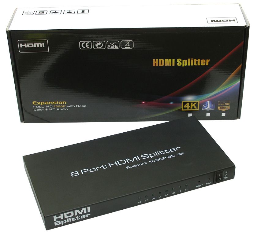  HDMI Splitter  1x8 SP14008M (ver 1.4, 1080p)