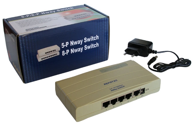 REPOTEC RP-1705K 5-P Fast Ethernet Switch