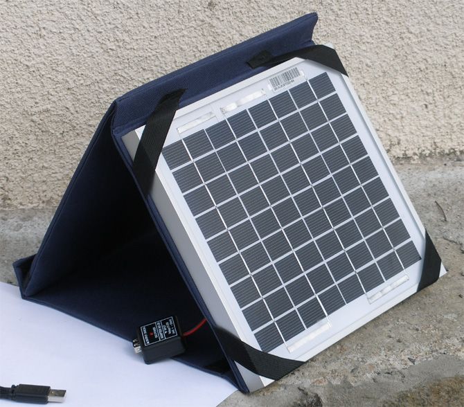 Портативная солнечная батарея GiantSolar S для зарядки телефона 15W 5v