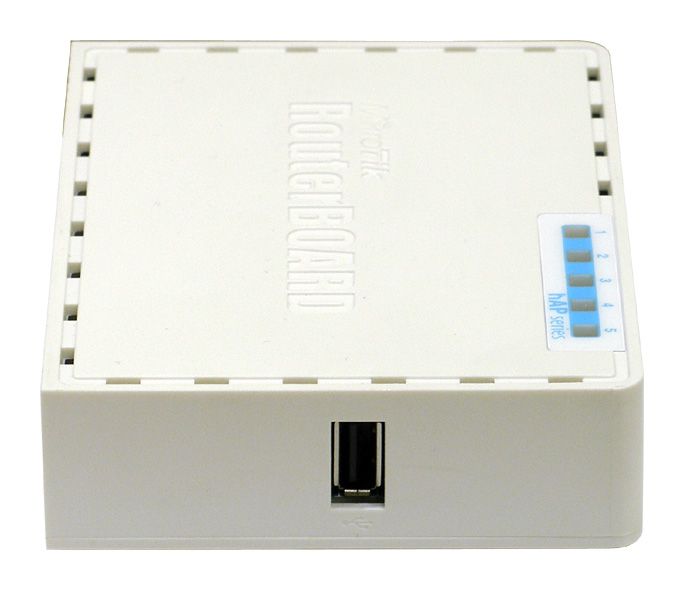 MikroTik hAP RB951Ui-2nD (Wi-Fi 300M@2.4G, 2T2R, 5xLAN@100M, USB,   3G/4G)