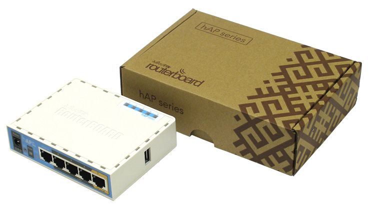 MikroTik hAP ac lite RB952Ui-5ac2nD (Wi-Fi 300M@2.4G+433M@5G, 3T3R, 5xLAN@100M, USB,   3G/4G)