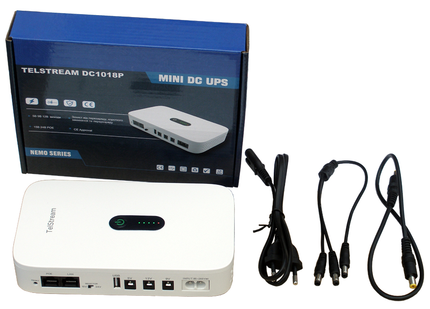     Telstream DC1018P WHITE (5/9/12, PoE, Li-ion 4*2600,  )