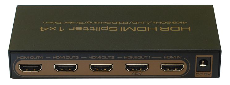   HDMI Splitter 1x4 SP0019M1 (ver 2.0, 4K/UHD@60Hz)