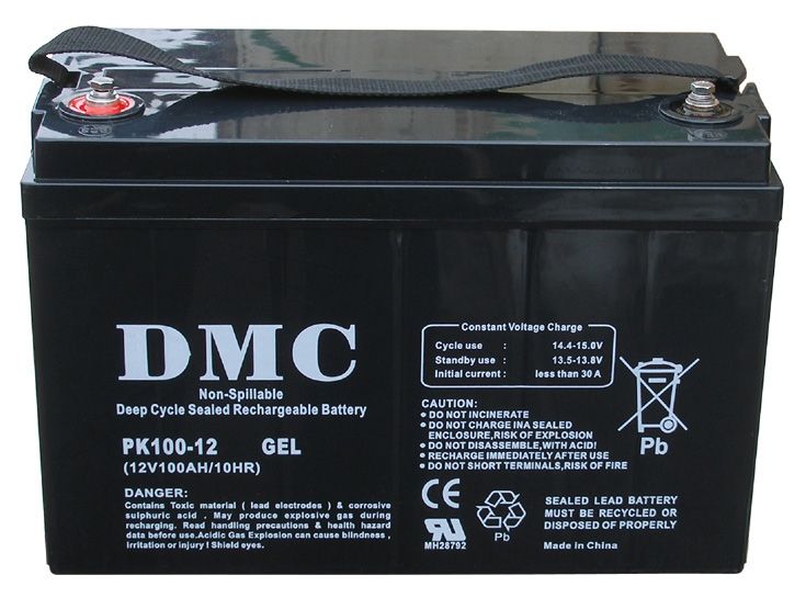     DMC PK100-12 GEL (100A*ч 12В, дата выпуска - июнь 2021 года)