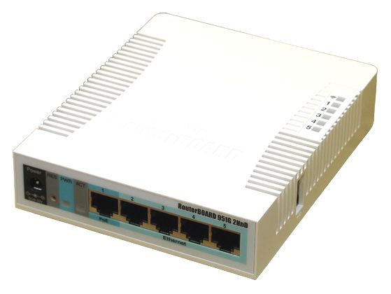 MikroTik RB951G-2HnD (Wi-Fi 300M@2.4G, 2T2R, 5xLAN@1G,  USB,   3G/4G,  1)